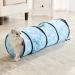 WESTERN HOME WH Cat Tunnels for Indoor cat, Pet Cat Tunnel Tube Cat Toys Collapsible, Cat Play Tent Interactive Toy Maze Cat House Bed with Balls for Cat Puppy Kitten Rabbit Blue