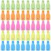 50 Pcs Nail Polish Remover Clips Plastic Acrylic Nail Art Soak Off Cap Clip UV Gel Polish Removal Wrap Tool  5 Colors