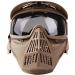 Senmortar Airsoft Mask Full Face Tactical Masks Protection Gear for Halloween CS Game Costume Accessories Motocross Cosplay Desert & Grey