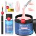 MIZHSE Nail Builder Gel Kit 3.53OZ Larger Capacity Nude Pink Builder Gel for Nails Clear Hard Gel Builder Base Nail Strengthener Extension Gel with Nail Brush Clean Gel for Home Salon Nude 2 3.53 Oz