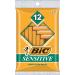 (Pack of 2) Bic Single Blade Sensitive Skin Shavers - 12 in Pack Total 24