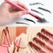 2 PCS Multi Function Eyebrow Brush Set - Professional Square Angled Brush for 4D Hair Stroke - Magic Hairline Eye Brow Brushes for Women and Girls - Buy Online on SooperMarket.com