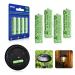 Rechargeable AA Batteries for Solar Lights 600mAh Double AA Battery 1.2V AA Rechargeable Batteries Solar Battery Batteries AA Size Garden Lights Household Devices 4pcs