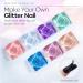 Modelones Glitter Gel Top Coat 10ml Iridescent Silver Mix Glitter Gel Polish No Wipe Top Coat Glossy Sparkly Finish Long Lasting Soak Off Rainbow Shimmer Glitter Gel Nail Polish Nail Art Manicure - Buy Online on SooperMarket.com