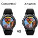 4-Pack Gear S3 Tempered Glass Screen Protector - Akwox Clear Protective Film for Samsung Gear S3 Frontier/Classic 1.3 Inch Smart Watch - Buy Online on SooperMarket.com