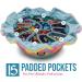 CardKingPro Immense Dice Bag - Rainbow & Blue - 15 Pocket OCD Edition - Capacity 200+ Dice - Patented Design for Dice Hoarders - Buy Online on SooperMarket.com