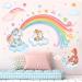 Wondever Rainbow Animals Wall Stickers - Elephant Rabbit Fox Clouds Decals for Nursery & Kids Bedroom - Buy Online on SooperMarket.com