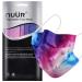NU R 10pcs Tie Dye 3 Ply Disposable Face Mask Mask with Filter Layer and Elastic Earloop Retail Sealed Bags TIE & DYE-003