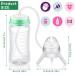 Nuanchu 10 oz Self Feeding Baby Bottle w/ Long Tube Straw | Leak-Proof Baby Feeder Bottle for Imitation Milk Weaning | Mint Green - Buy Online on SooperMarket.com