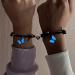 Bestvisse Set of 2 Luminous Butterfly Charm Bracelets Glow In The Dark Wristchains Magnetic Couple Jewelry for Men and Women - Buy Online on SooperMarket.com