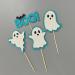 24 x Sparkly Halloween Cupcake Topper Halloween Cake Decoration Halloween Ghost Cupcake Toppers for Halloween Cake Decoration Halloween Party Accessories (Blue) - Buy Online on SooperMarket.com