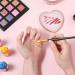 Gjinxi Resin Nail Art Palette Makeup Palettes Nail Mixing Palette Polish Color Mixing Plate Golden Edge Heart Shaped Nail Art Display Holder Display Board Heart Shape Cosmetic Mixing Tools - Buy Online on SooperMarket.com