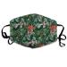 Beautiful Flowers And Leaves Washable Reusable Mask Cotton Anti Dust Half Face Mouth Mask For Kids Teens Men Women With Adjustable Ear Loops