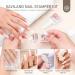 Saviland French Tip Nail Stamper Kit with Black+White Stamping Gel Polish - DIY French Manicure Set - Buy Online on SooperMarket.com