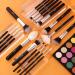 BEILI 20pcs Makeup Brush Set - Natural Goat Hair & Premium Synthetic Kabuki Brushes for Foundation, Powder, Contour, Eyeshadows, Eyebrows, and Eyeliner - Black - Buy Online on SooperMarket.com
