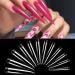 AORAEM Clear Extra Long Stiletto False Nail Tips 120 Pcs - 12 Sizes Acrylic Fake Nails - Buy Online on SooperMarket.com