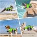 MKLHGTY Reflective Dog Life Jacket - Adjustable with Rescue Handle - Ripstop Pet Safety Vest for Swimming & Boating - Green - XS - Buy Online on SooperMarket.com
