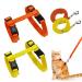 2 pieces of adjustable nylon whirring cat leash harness cat leash kitten neck band orange soft cat dishes with leash for kitten puppy rabbits rabbit orange+yellow