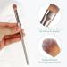 VOCOSTE 2pcs Double-ended Makeup Brush Kit - Under Eye Concealer & Highlighter Eyeshadow Brush | Premium Wooden Handle Smudger Tool for Flawless Makeup - Buy Online on SooperMarket.com