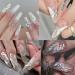 White Flowers Nail Art Stickers | 5D Self-Adhesive Floral & Butterfly Decals for DIY Manicure | 4 Sheets of Embossed Nail Design - Buy Online on SooperMarket.com