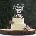 LINGTEER Happy 15th Birthday Silver Rhinestone Cake Topper - Cheers to 15th Birthday Party Decorations - Buy Online on SooperMarket.com