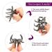 Exquisite Crystal Rhinestone Hair Claw Clips - Set of 6 | Non-Slip Flower Barrettes for Women and Girls | Vintage Hair Accessories - 3 Colors - Buy Online on SooperMarket.com