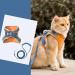 Fueegue Cat Harness with Leash Escape Proof Adjustable Soft for Cats and Dogs Puppy Harness Blue-Orange L