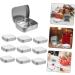 STOBOK 10pcs Boxes Mini Storage Tin Box The Christmas Candle Small Tin with Lid Storage Boxes with Lids Jar Silver 6.00X4.70X1.50CM - Buy Online on SooperMarket.com