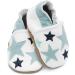 Dotty Fish Soft Leather Baby Shoes | Boys' Toddler Shoes with Non-Slip Suede Soles | Blue Stars Design | 0-6 Months - 4-5 Years - Buy Online on SooperMarket.com