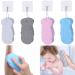 4Pcs Ultra Soft Bath Body Shower Sponge  Resuable Exfoliator Dead Skin Remover  Super Soft Exfoliating Bath Sponge with 4 Sticky Hooks for Pregnant Women  Adult and Children (Pink Blue Gray White)