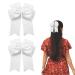 2 Pack 6 inch Bow Hair Clips Large Hair Bow Hair Barrette Clips for Women Girls White Hair Bow for Women