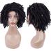 YEZHIQIU 8 Short Dreadlock Wig - Natural Black Synthetic Hair, Heat Resistant Faux Afro Locs Braids Wigs (1B) - Buy Online on SooperMarket.com