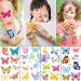 100 Colorful Waterproof Butterfly Temporary Tattoos - Watercolor Flower & Butterfly Stickers for Women, Kids - Body & Face Decoration, Party Favor - Buy Online on SooperMarket.com