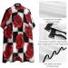 Red Roses Black White Plaid Barber Cape - Professional Hair Cutting Apron for Kids - Buy Online on SooperMarket.com