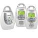 VTech DM221-2 Audio Baby Monitor with up to 1,000 ft of Range, Vibrating Sound-Alert, Talk Back Intercom, Night Light Loop & Two Parent Units, White