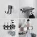 Self-Adhesive Razor Holder & Towel Hook - Bathroom & Kitchen Organizer (Black 2-Pack) - Buy Online on SooperMarket.com