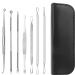 7PCs blackhead remover comedone squeezer set press pimples Tool Comedone squeezer with leather pocket for treatment pimple acne