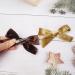 4Pcs Velvet Bow Hair Clips for Girls and Women - Brown Rosegold - 3.8 Inch - Christmas Hair Accessories - Buy Online on SooperMarket.com