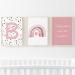 Pompom Prints Set of 3 Girls Bedroom Prints Rainbow Nursery Prints Scandi Boho Style Nursery Decor Playroom Prints Picture Frames not Included (5x7 Inch B) 5x7 Inch B