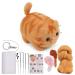 QMNNMA Needle Felting Kit, Animals Needle Felting Set, DIY Wool Felt Materials Set with Felting Tool and Instruction for Needle Felting Craft Project and DIY Handmade cat2