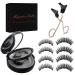 Magnetic Eyelashes Dual Magnetic False Eyelashes without Eyeliner Reusable Fake Eyelashes with Applicator No Glue Natural Look Black(Magnetic Eyelashes)