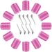 24PCS Super Jumbo Hair Rollers Self Grip Hair curlers With clipHair Curlers Sets No heating Jumbo Curler 12PCS and 12PCS sSainless Steel Duck Beak Clips for Long Medium Short Thick Thin Hair