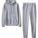 oelaio Women's Hooded Sweatshirt and Sweatpants Set | 2 Piece Tracksuit Outfit | S-3XL | Gray - Buy Online on SooperMarket.com