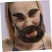 FOYTOKI 1 Set Beard Dress up Omfortable Eyebrow Faux Beard Prop Grey Santa Claus Beard False Mustache Plush - Buy Online on SooperMarket.com