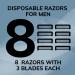 BIC Flex 3 Titanium Men's Disposable Razors - 8 Piece Kit for Face and Body Shaving - Buy Online on SooperMarket.com