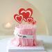 14 pcs Glitter Red Heart Cake Toppers Picks for Sweet Love Theme Wedding Engagement Valentine's Day Bridal Shower Mother's Day Party Cake Decors (Red Pink) - Buy Online on SooperMarket.com