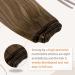 LAAVOO Real Hair Extensions 55cm - Brown Blonde Balayage Ombre Tressen 100g | Human Hair Bundles for Sew-In | Premium Quality - Buy Online on SooperMarket.com