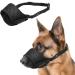 Pubiao Dog Muzzle Nylon Mesh Breathable Soft Muzzle Guard for Dogs Prevent Biting Adjustable Loop Pet Mouth Cover for Chewing Anti-Barking Anti-Chaos Puppy Muzzles (Black L) Black L