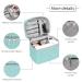 Large Aqua Green Makeup Bag Organizer - Travel Cosmetic Case with Mesh Brush Holder - Buy Online on SooperMarket.com