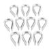Mtsooning 10PCS Rope Thimble Rigging, 1/4" Wire Chain Thimble, Stainless Steel Cable Clamp Clip for Sailing, Boat Anchor, Fishing, Railing, Hobby, Commercial, Industrial Applications